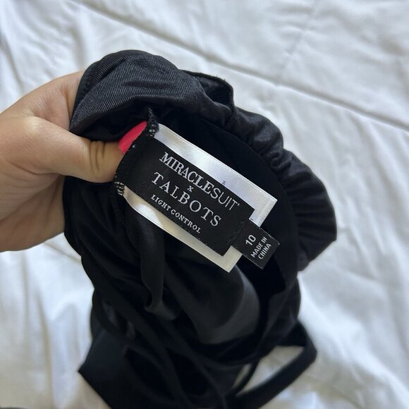 MiracleSuit X Talbots Swimsuit Top Womens 10 Light Control Tankini Black - Picture 5 of 6